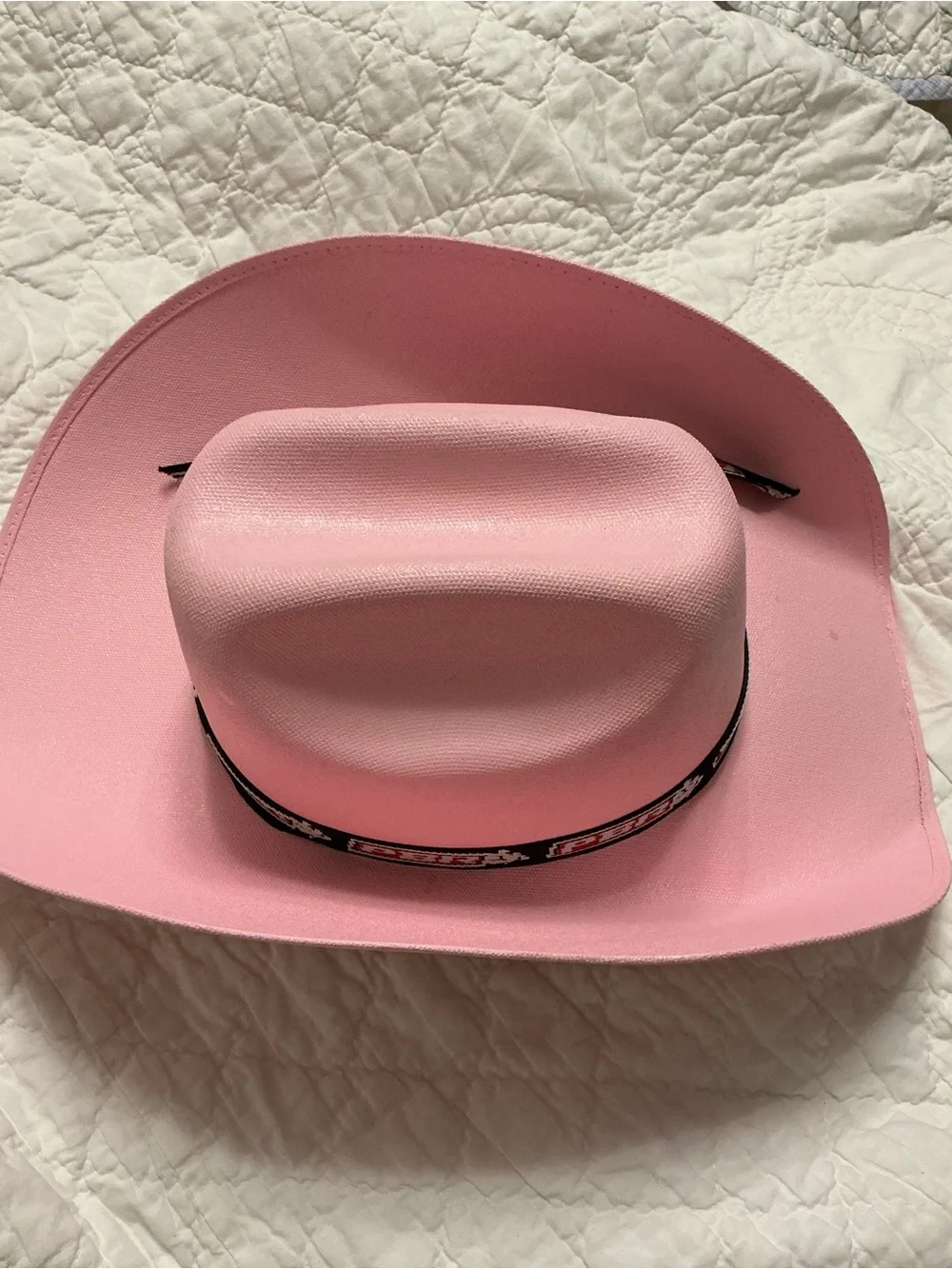 PBR bullhide pink Western Cowboy Hat with Decorative Band